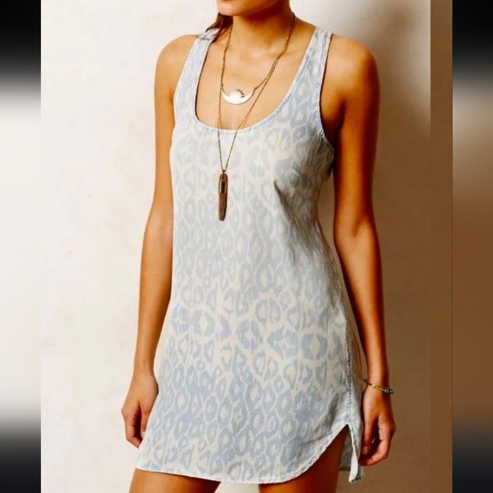 Cloth & Stone Blue and White Mini Dress